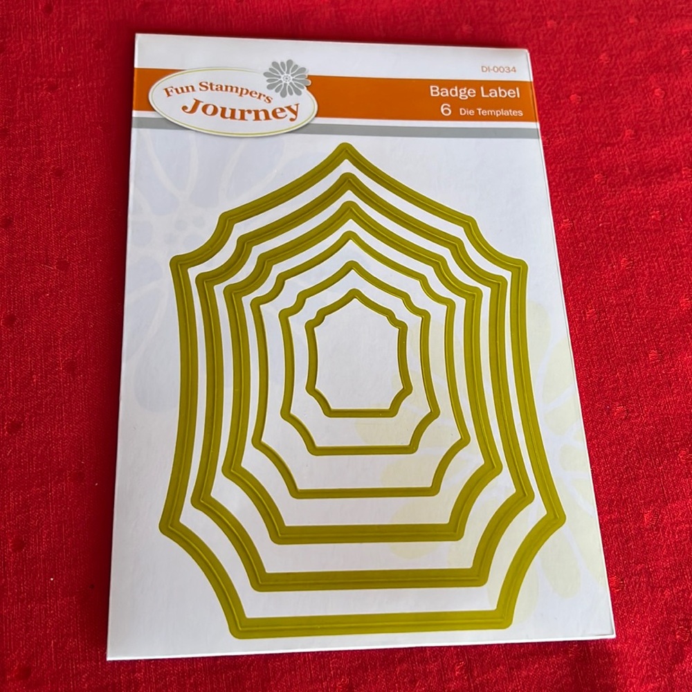NWT Fun Stampers Journey Badge Label 6 die templates DI-0034